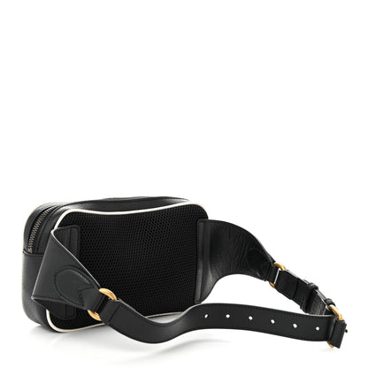 Gucci X ADIDAS Textured Dollar Calfskin Belt Bag Black 3 of 10