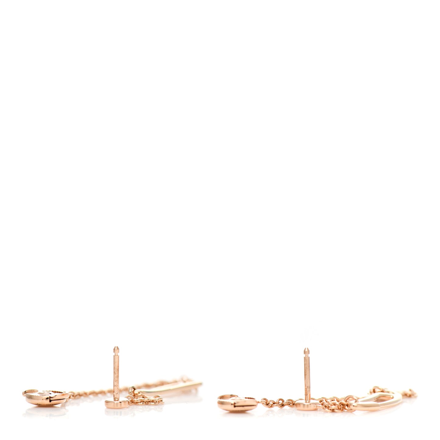 18K Rose Gold TPM Chaine D'Ancre Punk Earrings