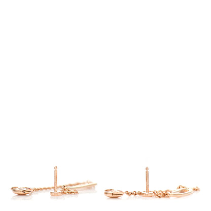 Hermes 18K Rose Gold TPM Chaine D'Ancre Punk Earrings 4 of 5