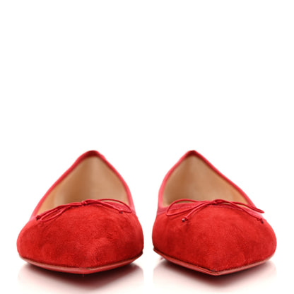 Christian Louboutin Veau Velours Solasofia Flats 39.5 Rougissime 2 of 7