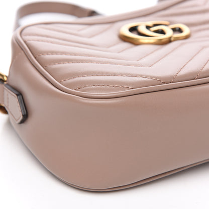 Gucci Calfskin Matelasse Small GG Marmont Chain Shoulder Bag Porcelain Rose 8 of 11