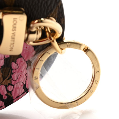 Louis Vuitton Monogram 2021 Christmas Animation Japanese Garden Bag Charm Key Ring Wisteria Pink 5 of 5