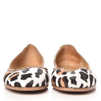 Valentino Garavani Pony Hair Leopard Print Crystal Flats 39 2 of 11
