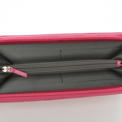 Chanel Patent Calfskin Lucky Symbols Zip Around Wallet Fuchsia 5 of 9