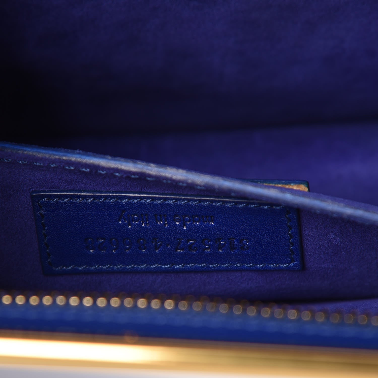 Saint Laurent Calfskin Lutetia Clutch Royal Blue 7 of 10