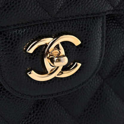 Chanel Caviar Quilted Jumbo Double Flap Black 10 of 10