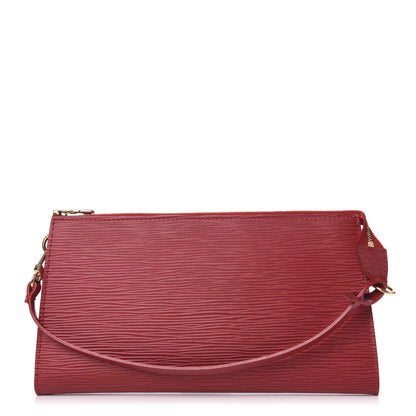 Louis Vuitton Epi Pochette Accessories 24 Castillan Red 1 of 10