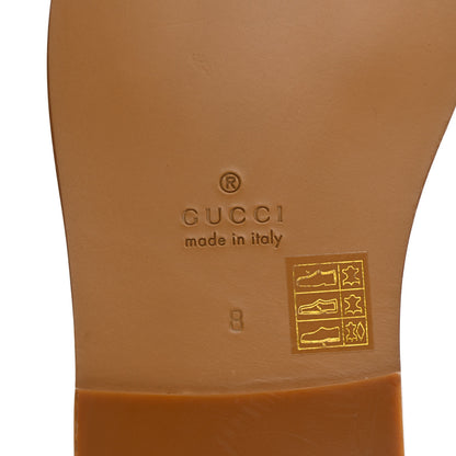 Gucci Goatskin Fringe Mens Horsebit Slide Sandals 8 White 7 of 12
