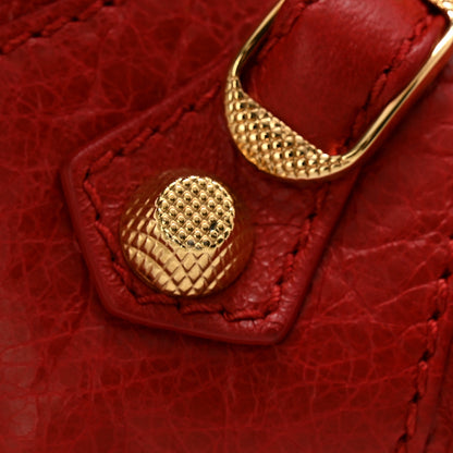 Balenciaga Agneau Giant 12 Gold Hardware Envelope Strap Clutch Rouge Lipstick 13 of 14