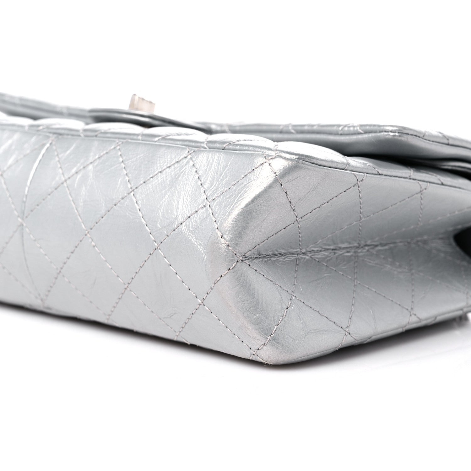 Chanel Metallic Aged Calfskin Quilted 2.55 Reissue 226 Flap Silver 9 of 9