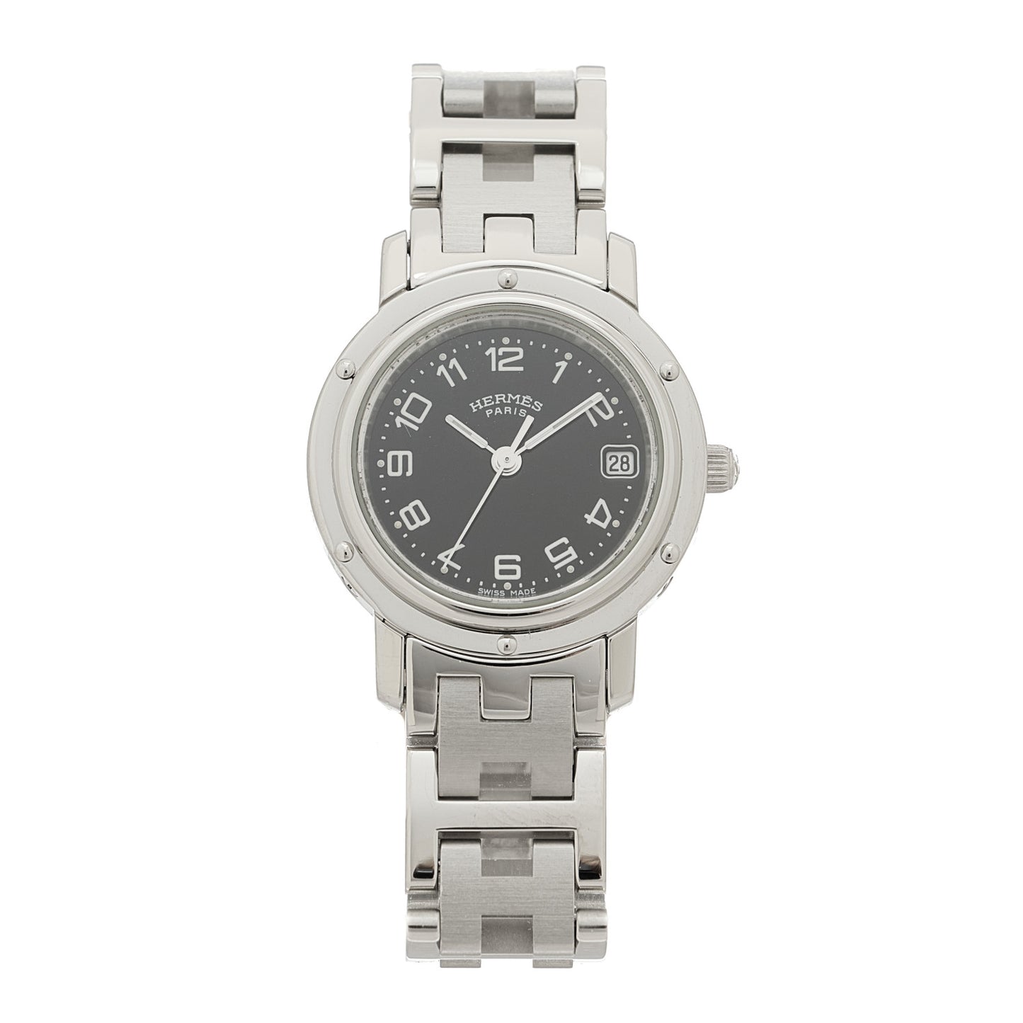 Stainless Steel 24mm Clipper Quartz Watch Black