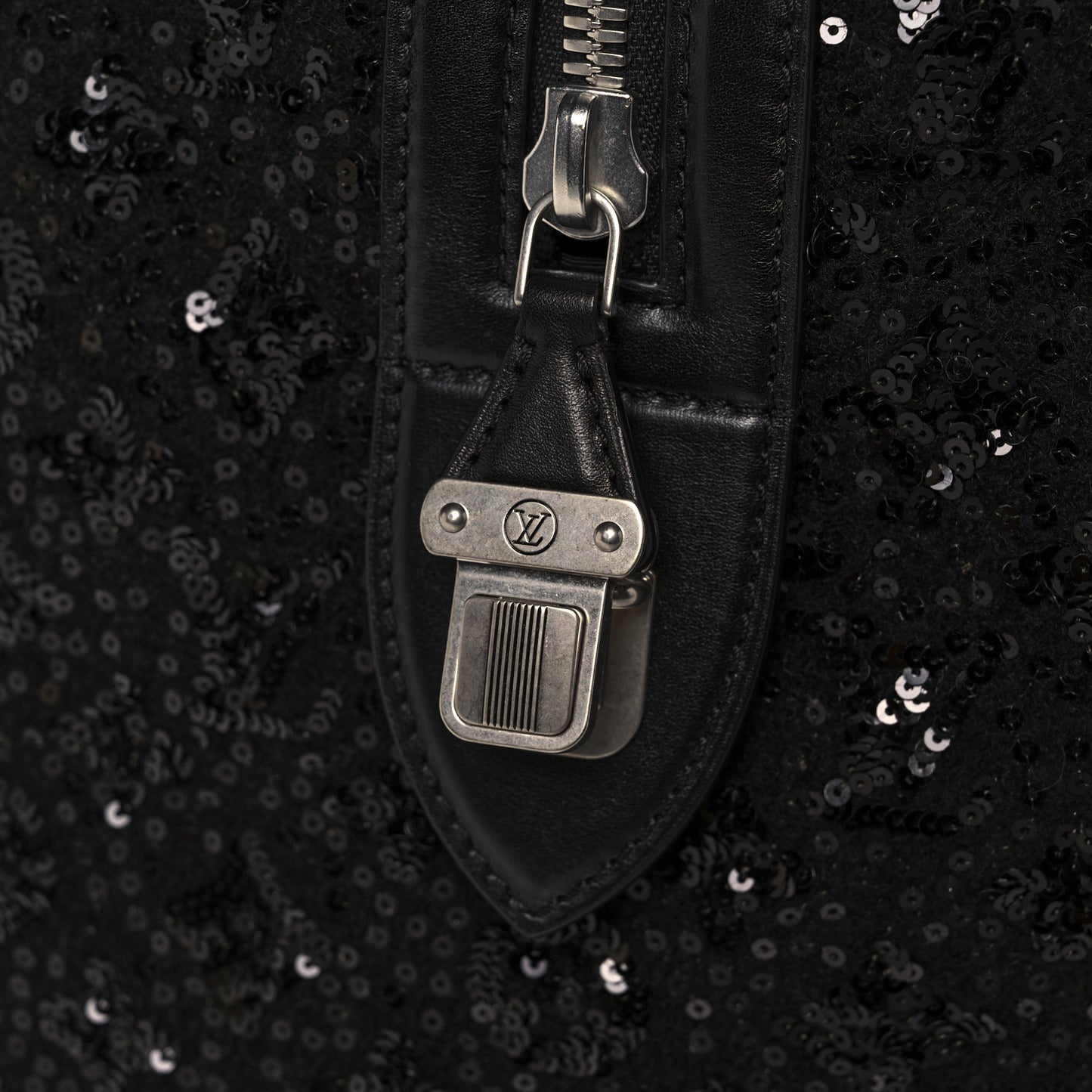 Sequin Monogram Sunshine Express Speedy Black
