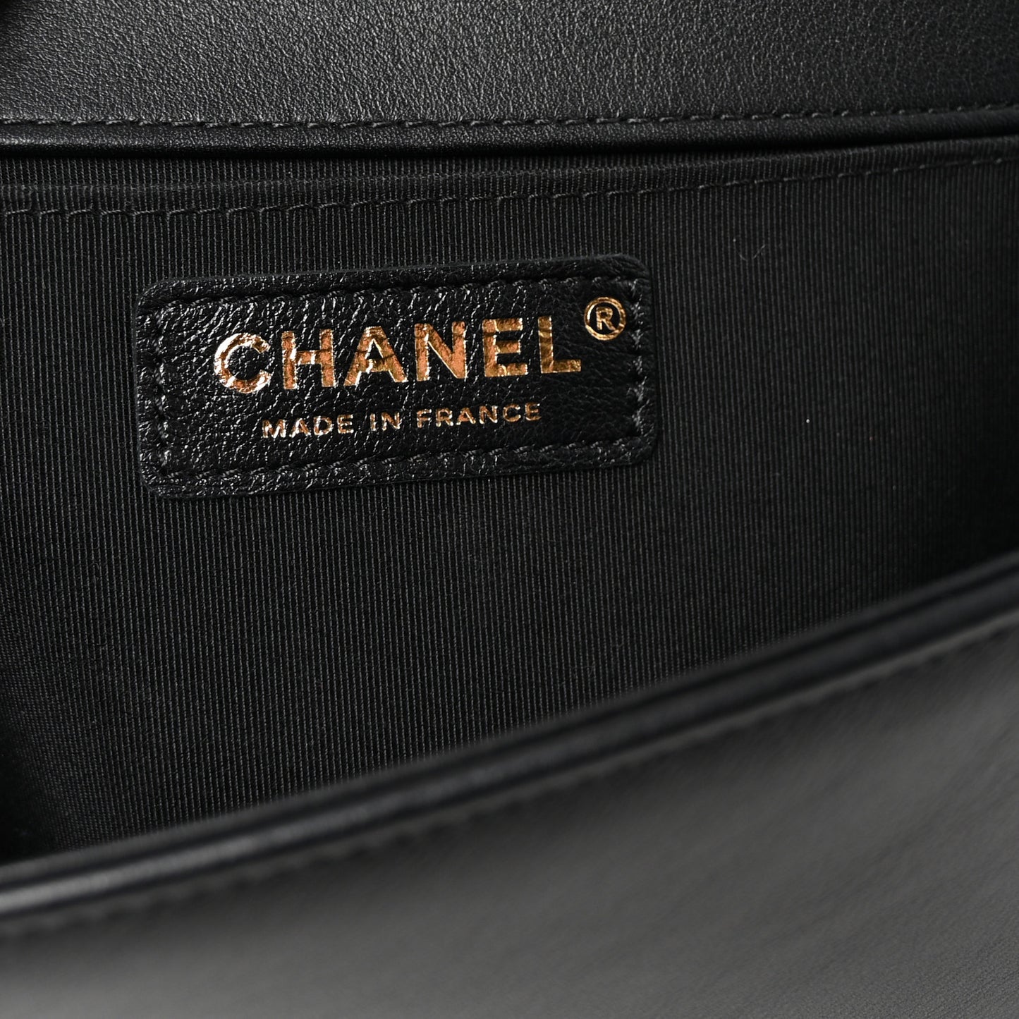 Lambskin Chevron Quilted Medium Boy Flap Black