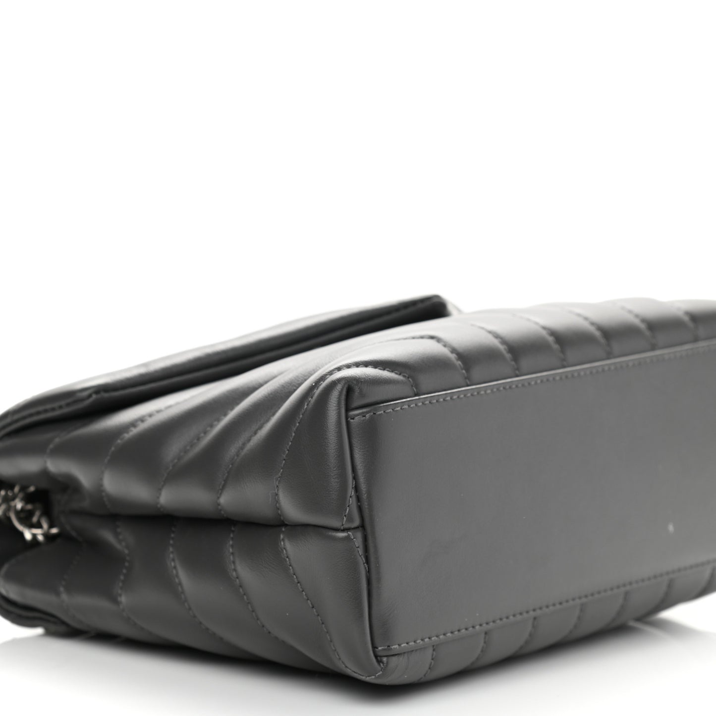 Calfskin Y Quilted Monogram Small Loulou Chain Satchel Storm