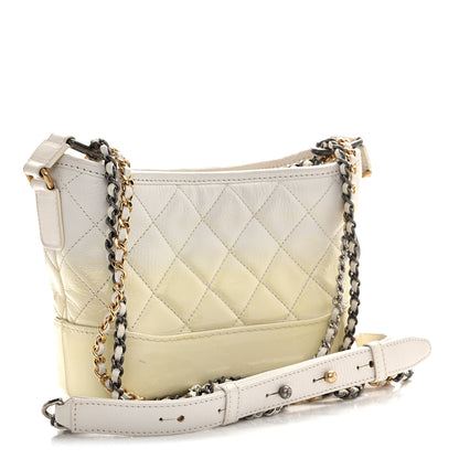 Chanel Patent Goatskin Quilted Small Gabrielle Hobo White 3 of 12