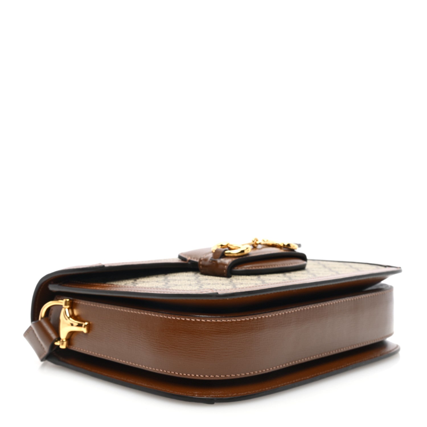 Gucci GG Supreme Monogram Horsebit 1955 Shoulder Bag Beige Brown Sugar 4 of 10