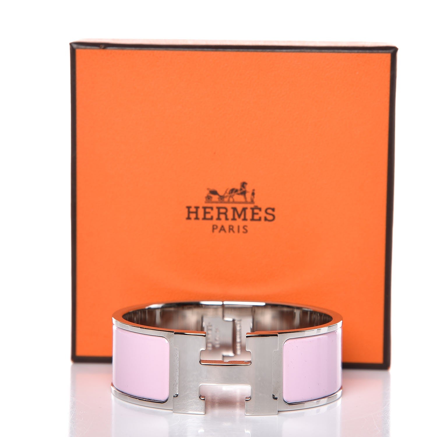 Hermes Enamel Wide Clic Clac H PM Bracelet Rose Nacarat 5 of 5