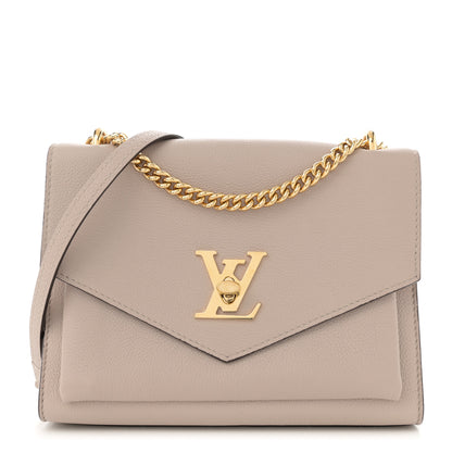 Louis Vuitton Soft Calfskin Mylockme Chain Bag BB Greige 1 of 14