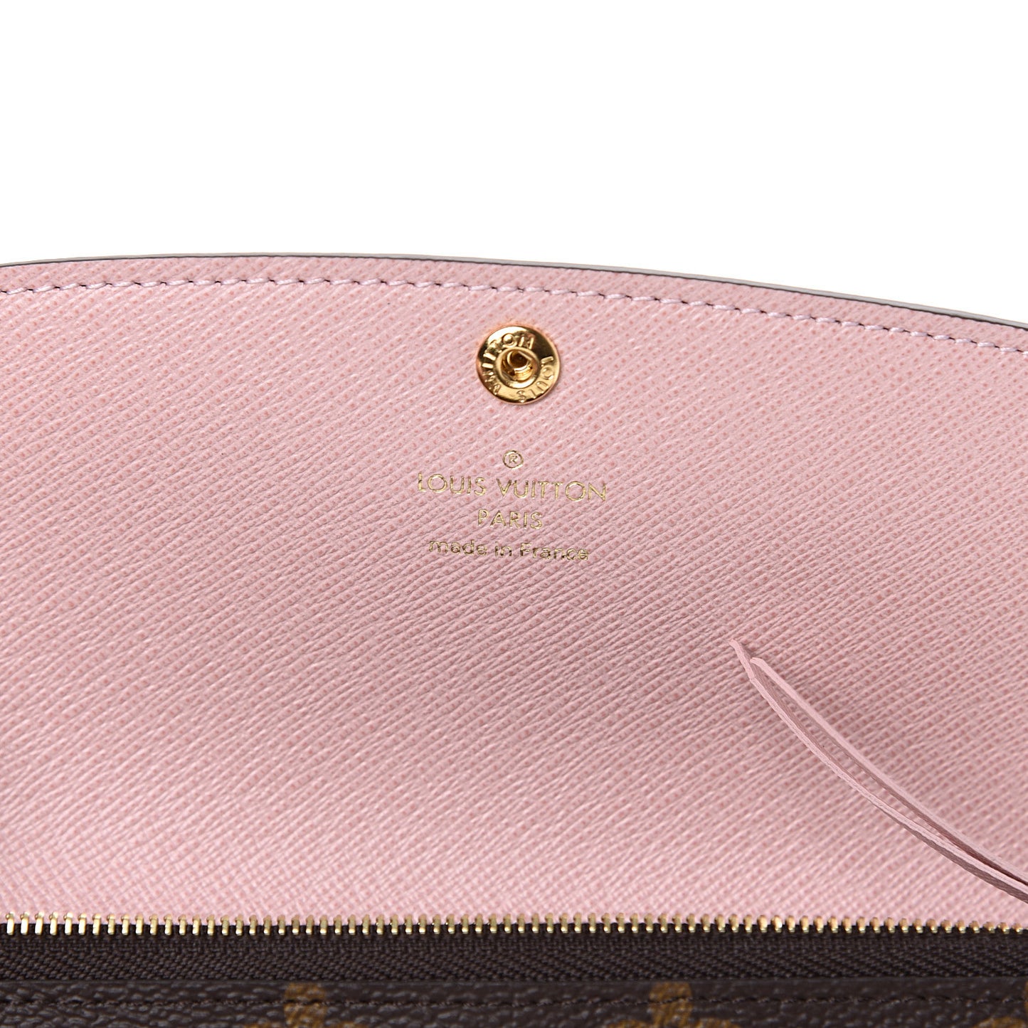 Monogram Emilie Wallet Rose Ballerine