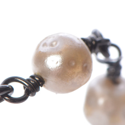 Chanel Ruthenium Enamel Graduated Baroque Pearl CC Long Necklace 11 of 11