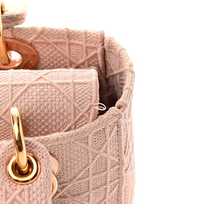 Christian Dior Canvas Embroidered Cannage Medium Lady D-Lite Pink 15 of 16