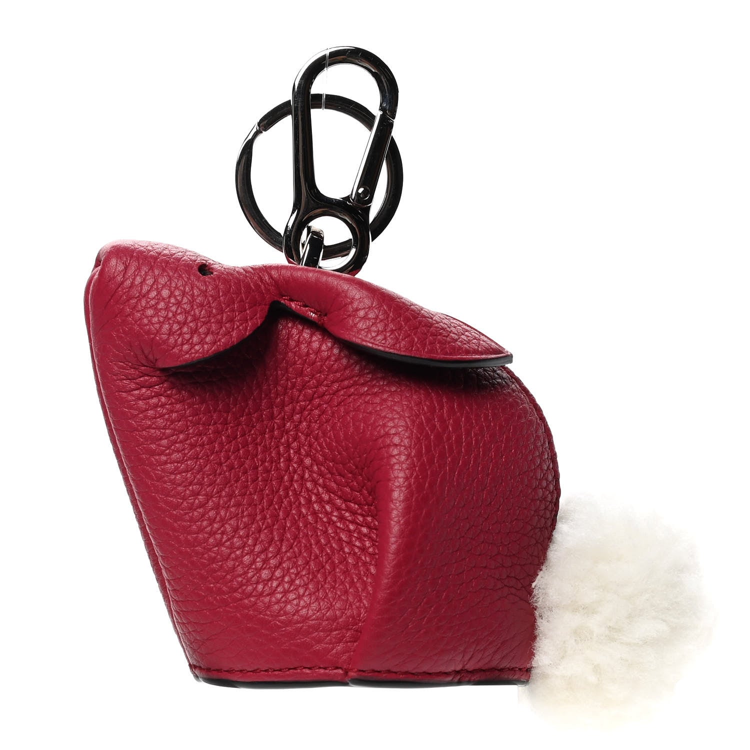Loewe Calfskin Bunny Charm Raspberry 1 of 3