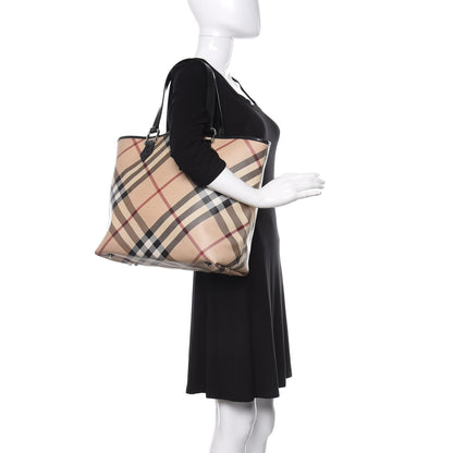 Burberry Nova Check Large Nickie Tote Black 2 of 14