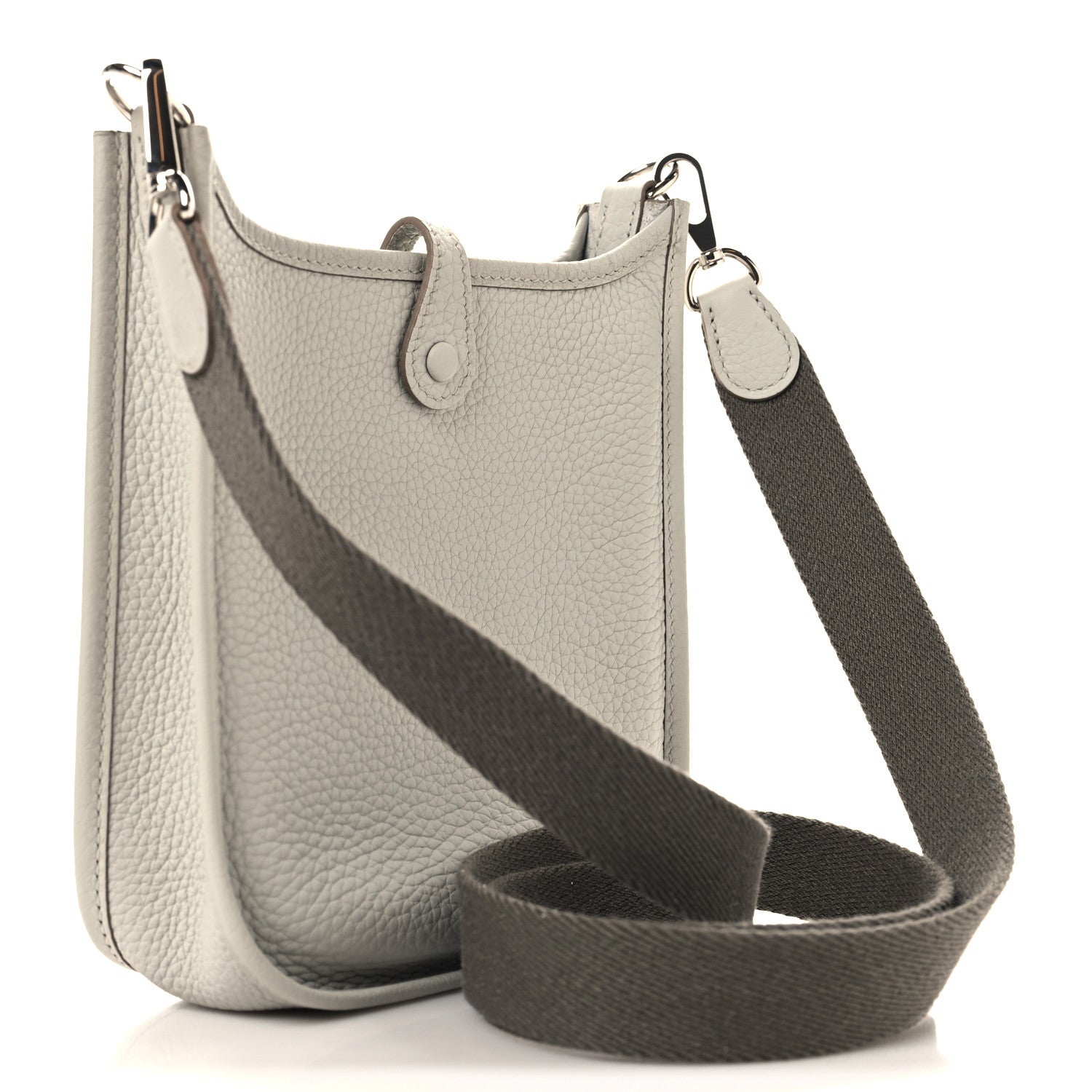 Hermes Taurillon Clemence Amazone Evelyne TPM Gris Perle Etain