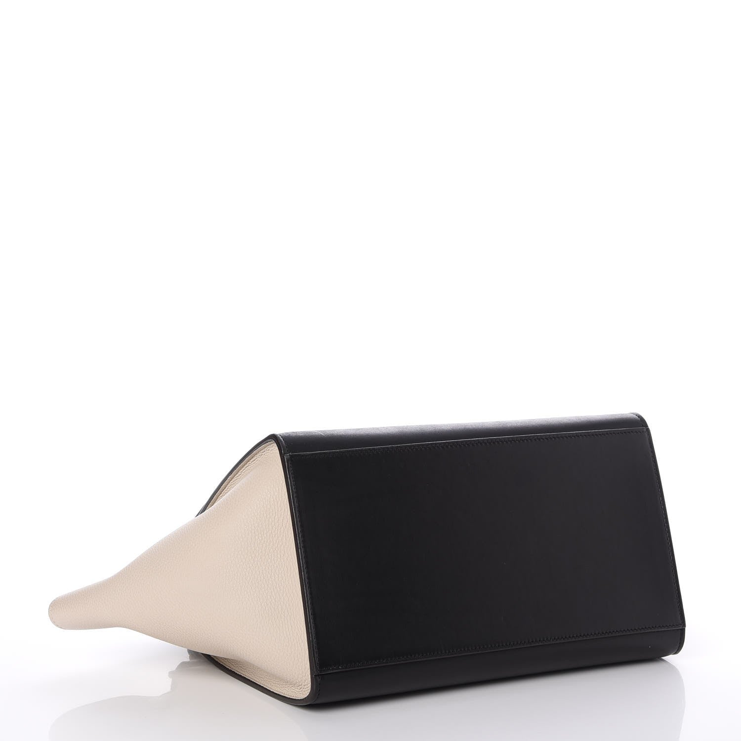 Celine Sleek Calfskin Small Tri-Color Trapeze Moss Green 4 of 11