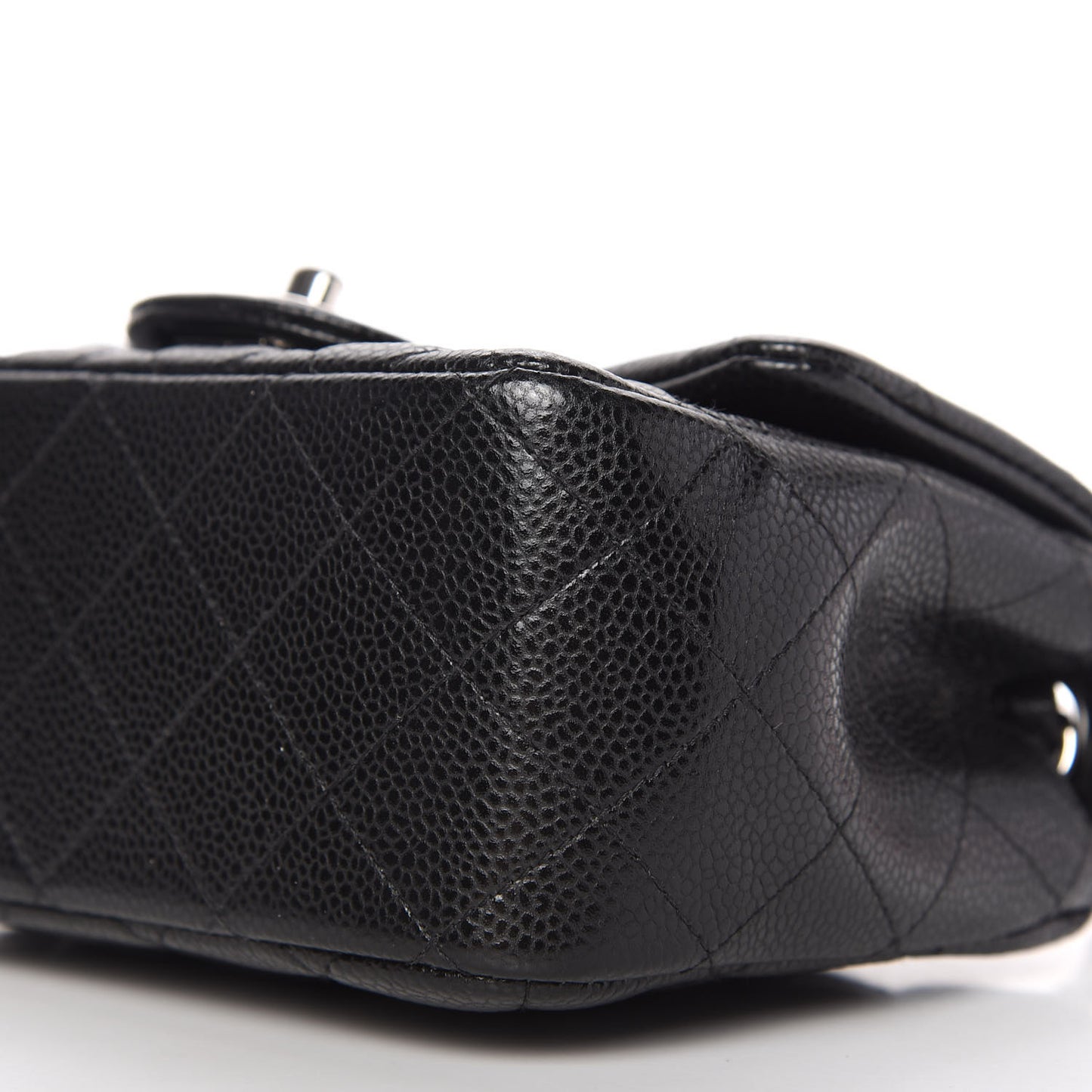 Caviar Quilted Mini Square Flap Black
