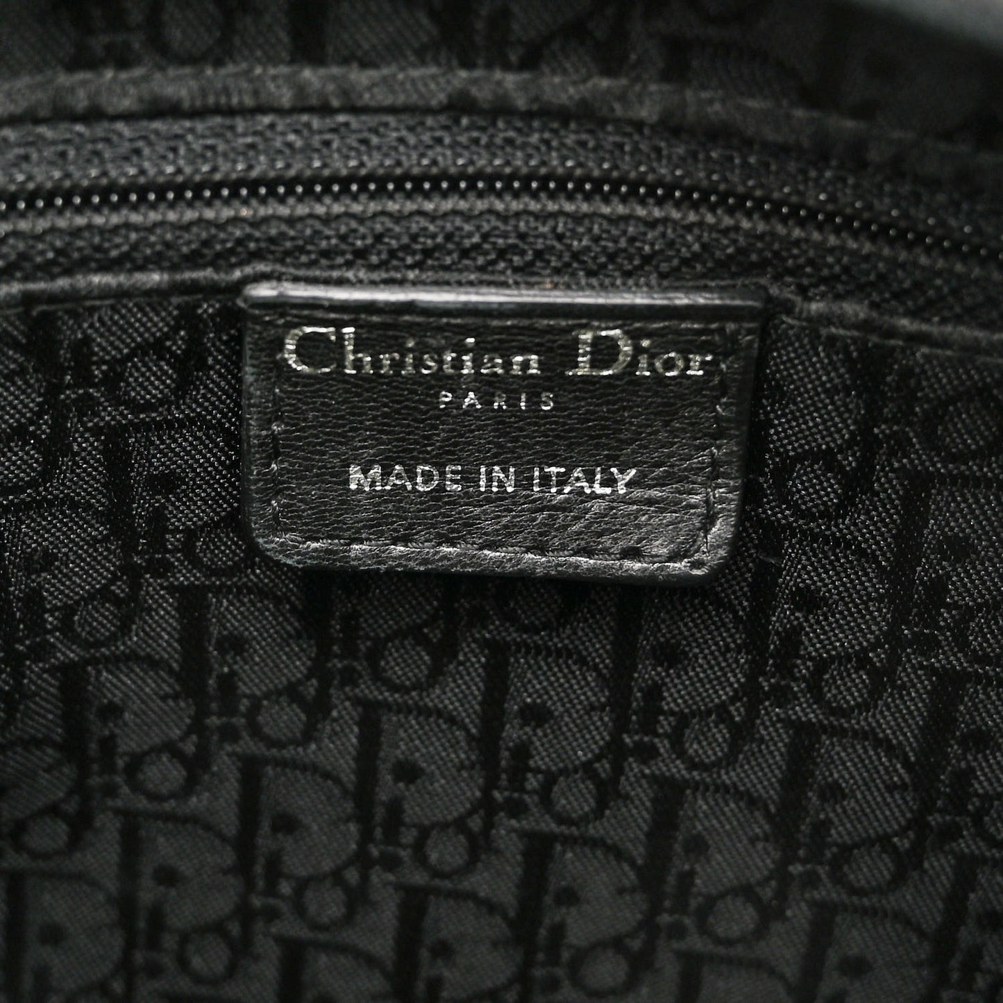 Patent Cannage Stitched Large Lady Dior Black