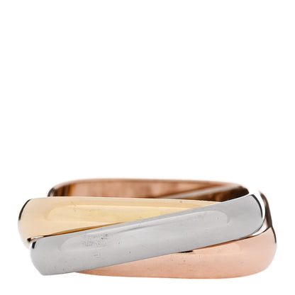 Cartier 18K Pink Yellow White Gold Medium Trinity Cushion Ring 55 7.25 3 of 6