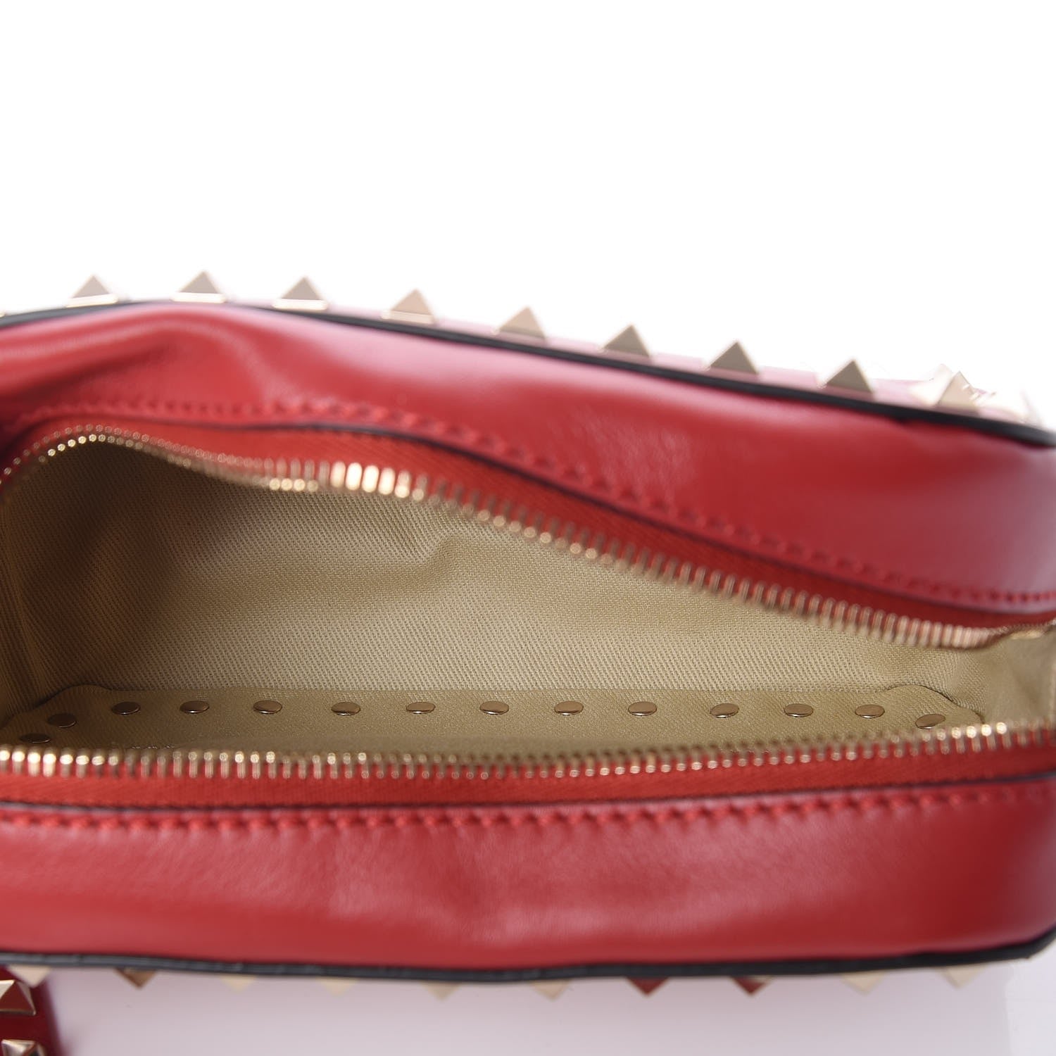 Valentino Garavani Calfskin Rockstud Camera Crossbody Bag Red 5 of 6