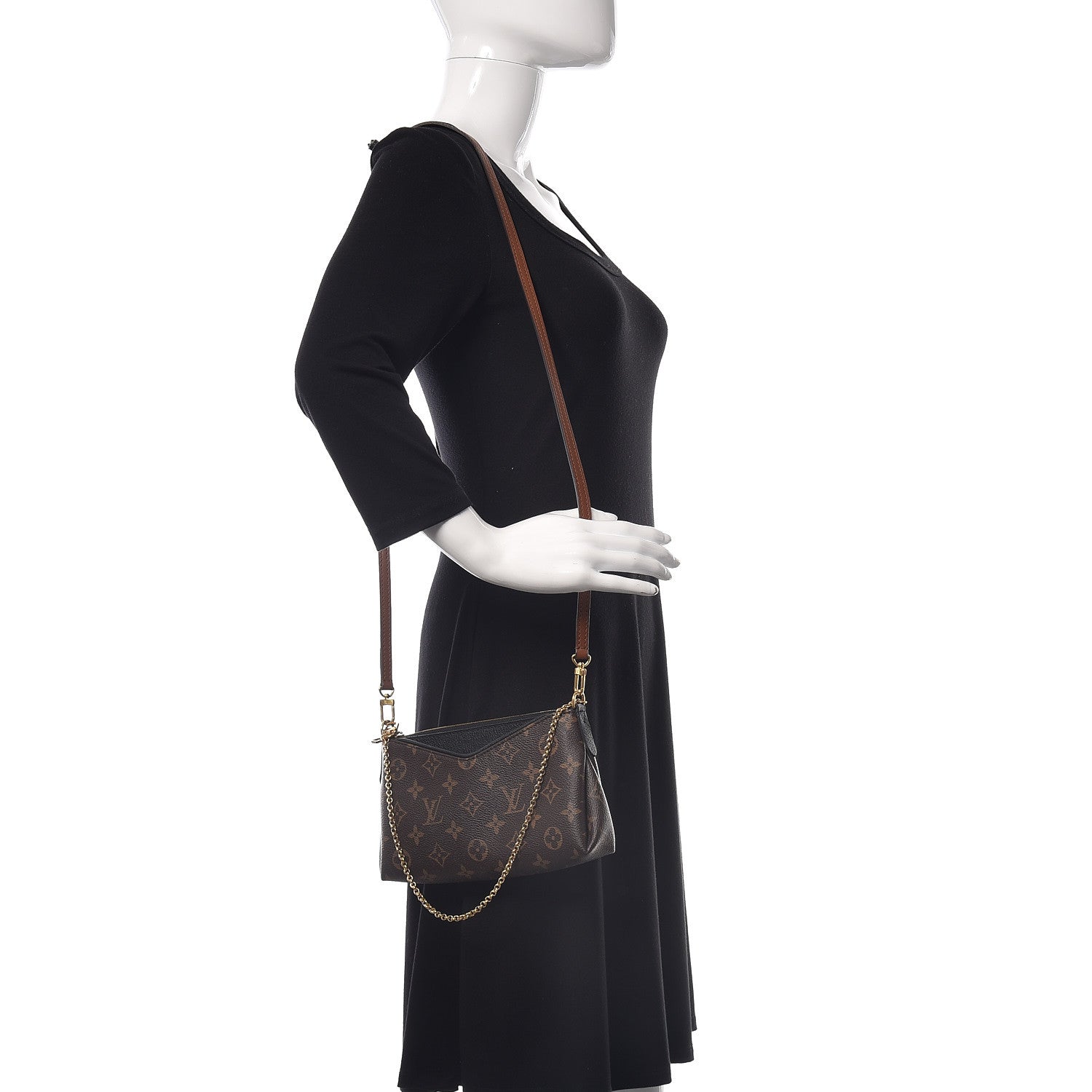 Louis Vuitton Monogram Pallas Crossbody Black 2 of 10