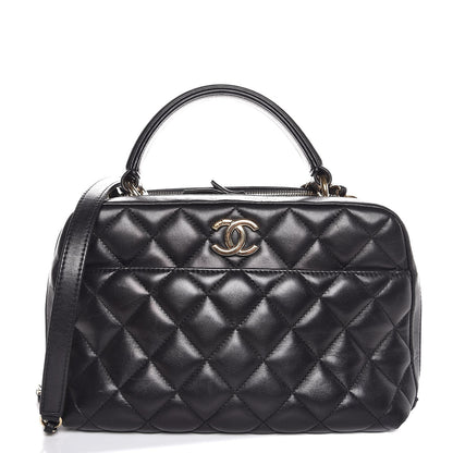 Chanel Lambskin Quilted Medium Trendy CC Bowling Bag Black 1 of 8