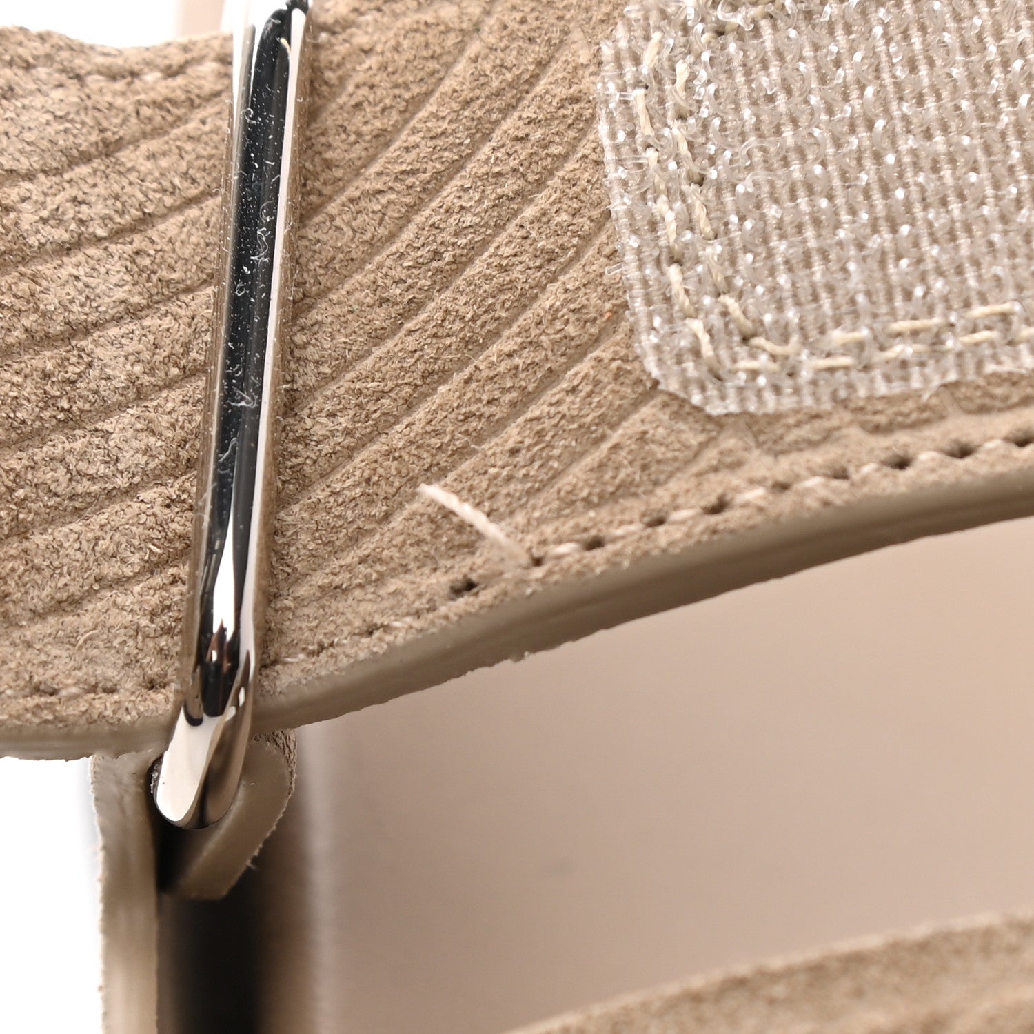 Hermes Suede Goatskin Chaine d'Ancre Womens Chypre Sandals 37 Beige Sable 9 of 11