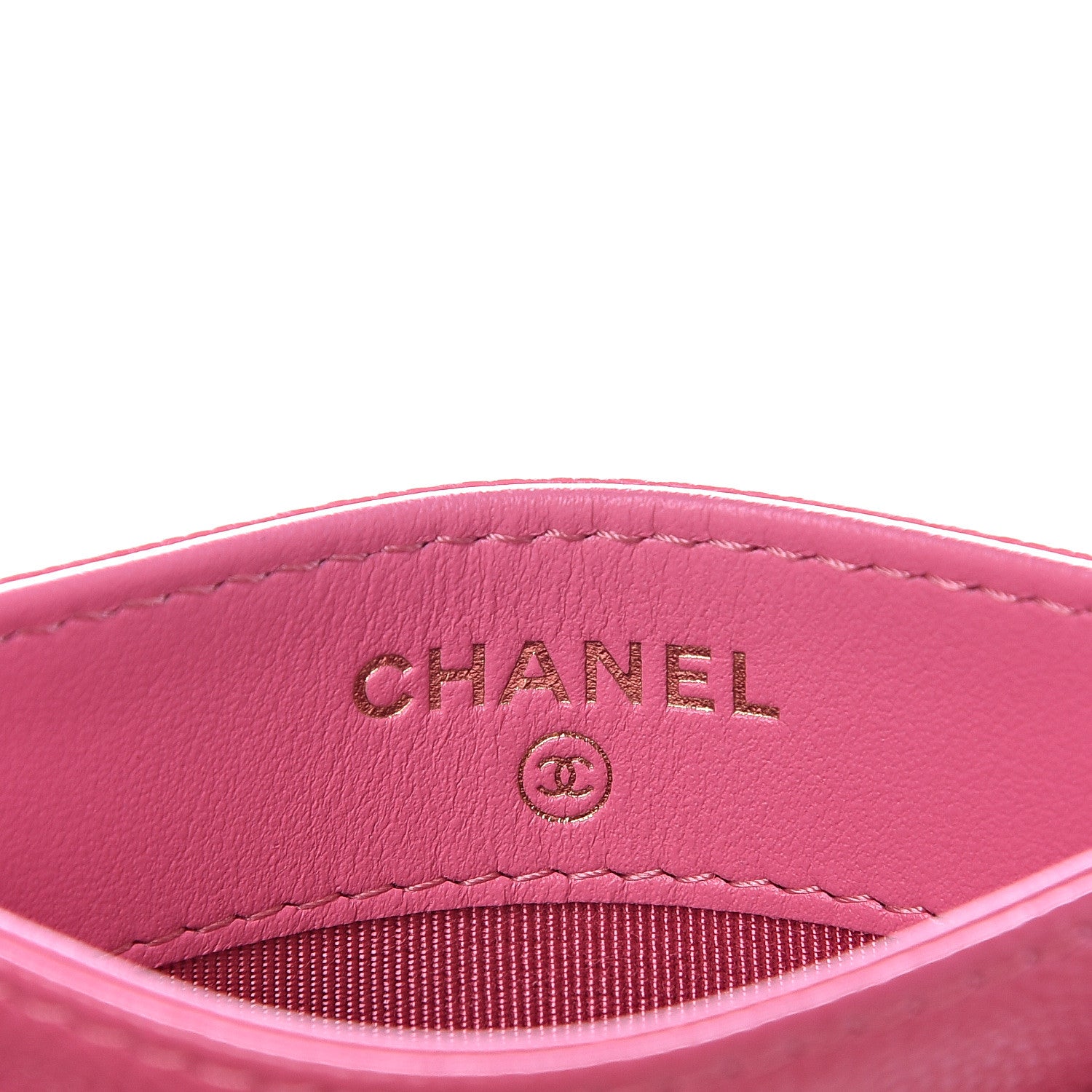 Chanel Caviar Quilted Card Holder Pink 5 of 11