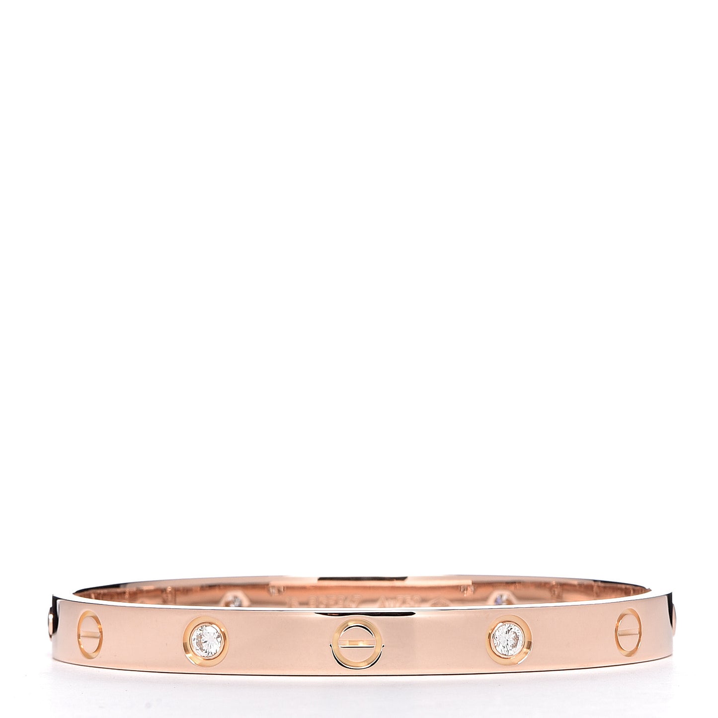 18K Pink Gold 4 Diamond LOVE Bracelet 16