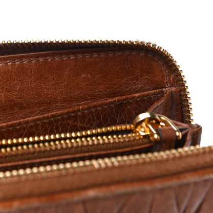 Miu Miu Matelasse Zip Around Wallet Brown 19 of 24