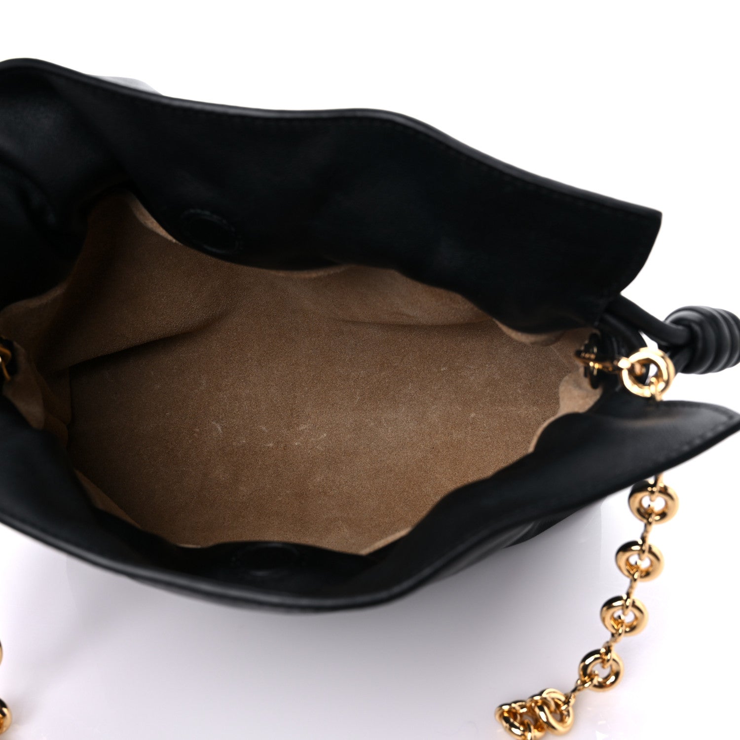 Loewe Nappa Calfskin Mini Flamenco Knot Clutch With Chain Black 4 of 9