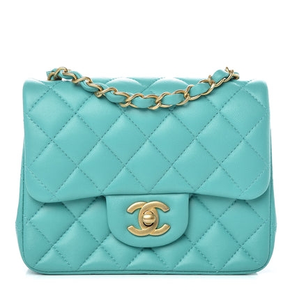 Chanel Lambskin Quilted Mini Square Flap Green 1 of 10