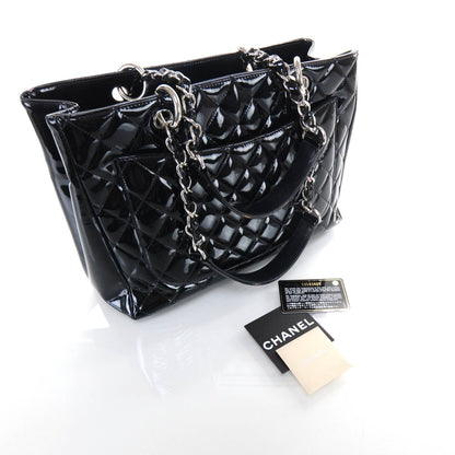 Chanel Patent Grand Shopping Tote GST Black 10 of 13