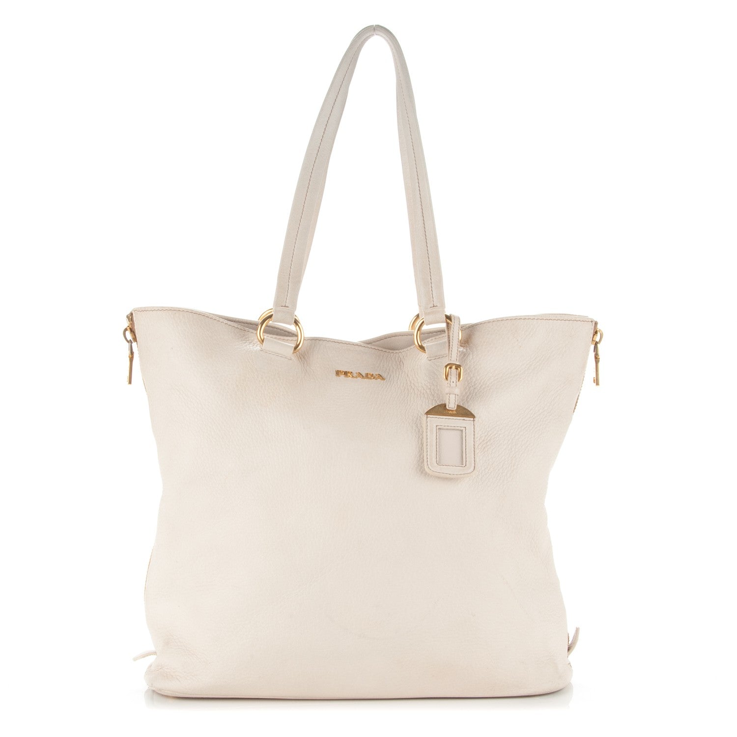 Prada Cervo Deerskin Zip Tote Talco 1 of 13