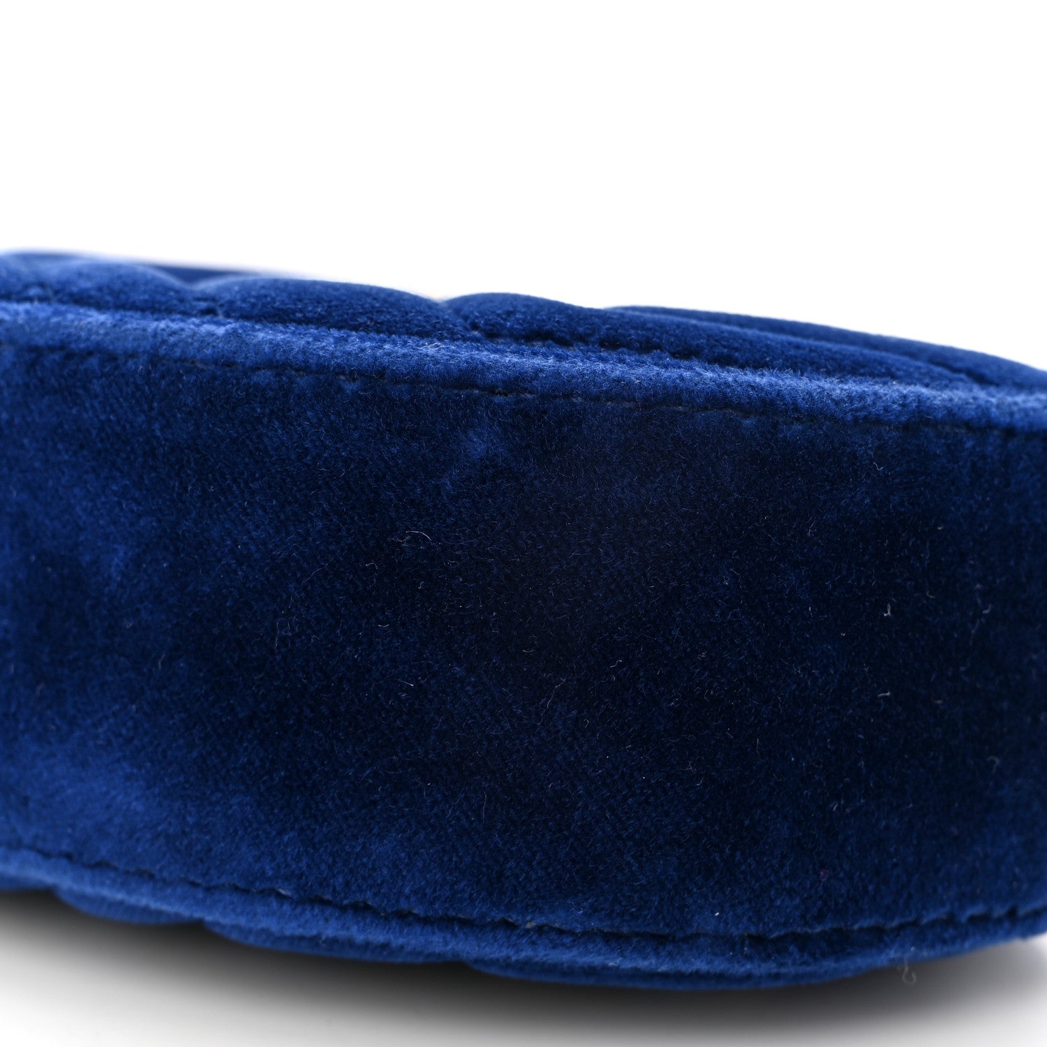 Gucci Velvet Matelasse GG Marmont Belt Bag 85 34 Cobalt Blue 11 of 13