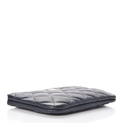 Chanel Caviar Quilted Small Cosmetic Case Navy Blue 4 of 8