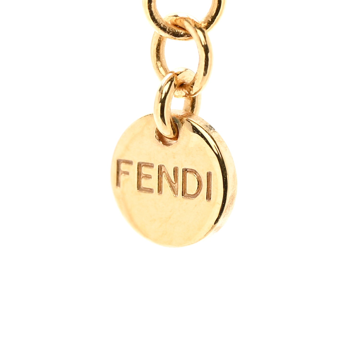 Fendi Metal Crystal Fendi First Tennis Choker Necklace Gold 5 of 7