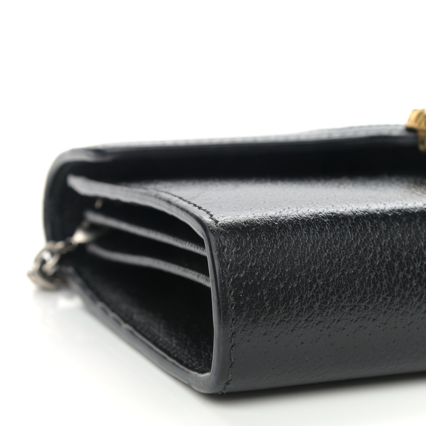 Calfskin Web Mini Dionysus Chain Wallet Black
