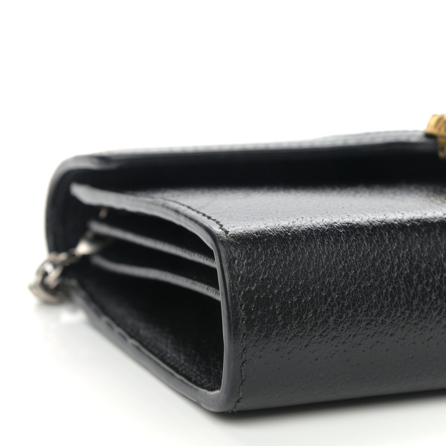 Gucci Calfskin Web Mini Dionysus Chain Wallet Black 9 of 13
