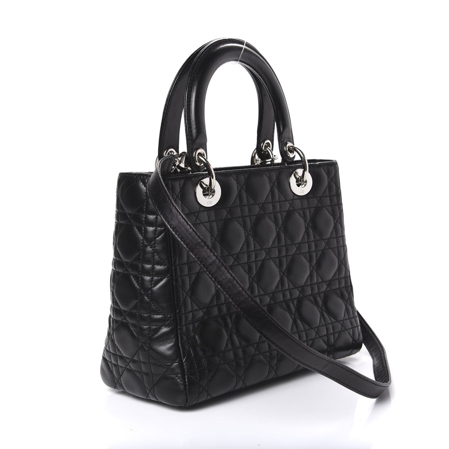 Lambskin Cannage Medium Lady Dior Black