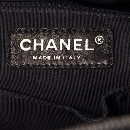 Chanel Lambskin Quilted Drawstring Backpack Black 6 of 14